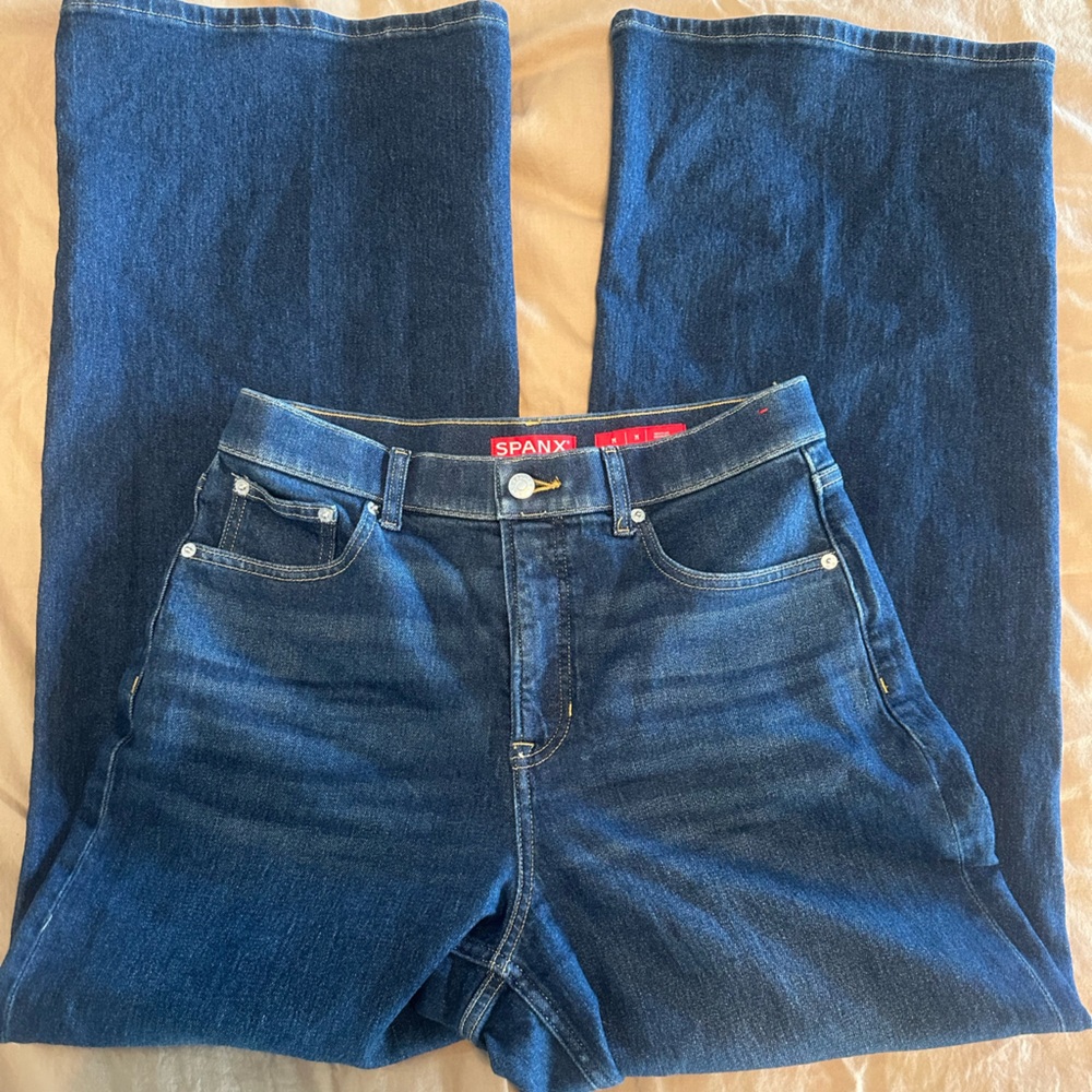 NWOT SPANX Women's Dark Blue Flare Jeans